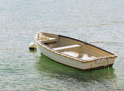 rowboat in water